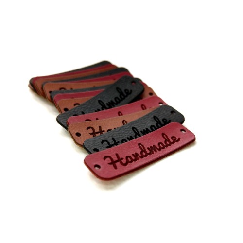 noiklawo.pl - 35x10mm Handmade sztuczna skóra karmin